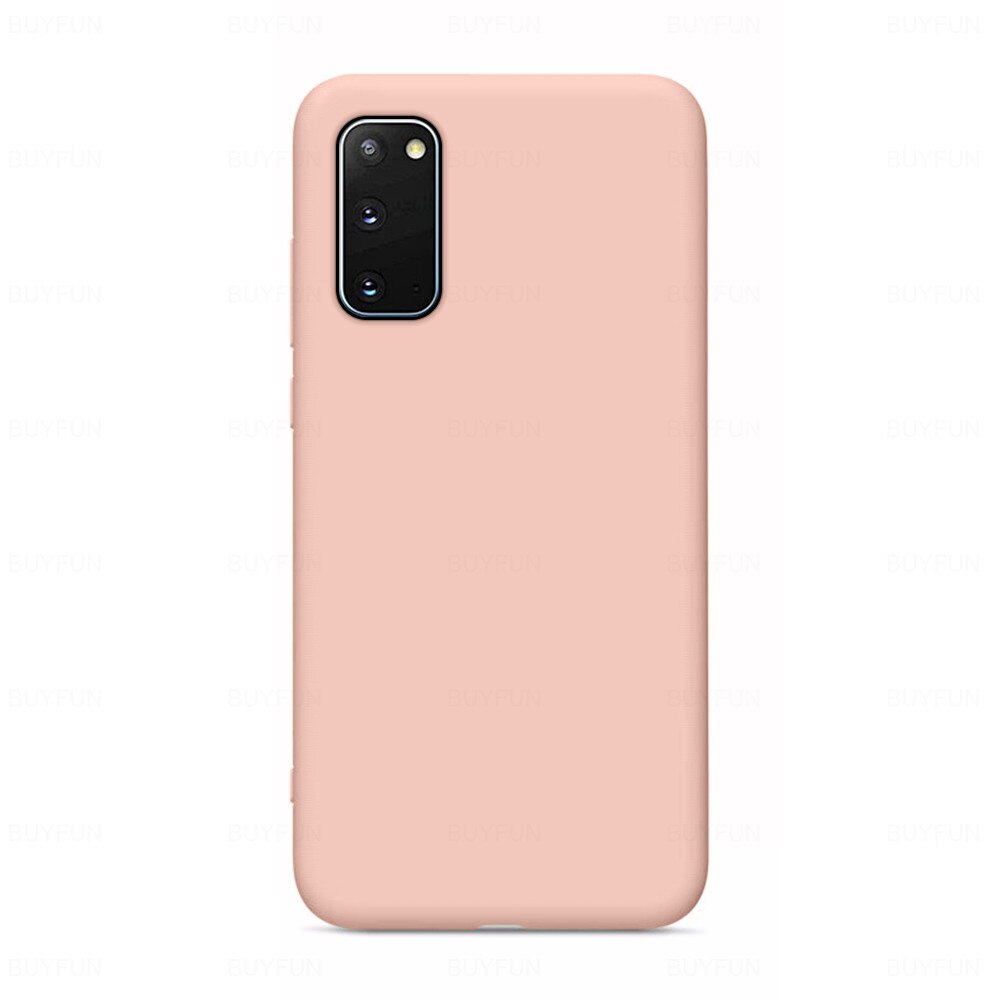 Custodia in Silicone liquido colorato per Samsung Galaxy S20 FE 5G S20fe S 20FE S 20 Fan Edition 6.5 "Cover morbida antiurto per telefono Coque: AABD / pink