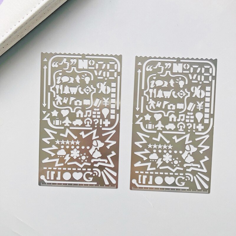 1X Hollow Stainless Steel Letter Number Drawing Picture Graffiti Metal Template Ruler