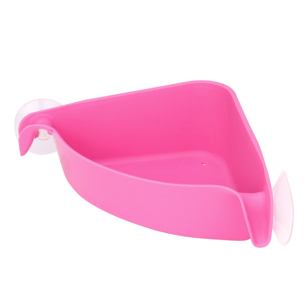Plastic Suction Cup Bathroom Kitchen Corner Storage Rack Holder Shampoo Soap Organizer Shower Shelf