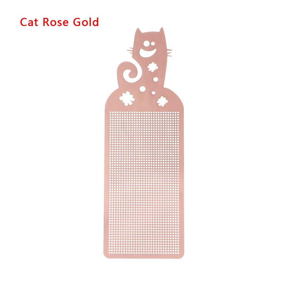 DIY Craft Cross Stitch Bookmark Cute Butterfly Owl Metal Silver Golden Needlework Embroidery Counted Cross-Stitching Kit: Cat Rose Gold