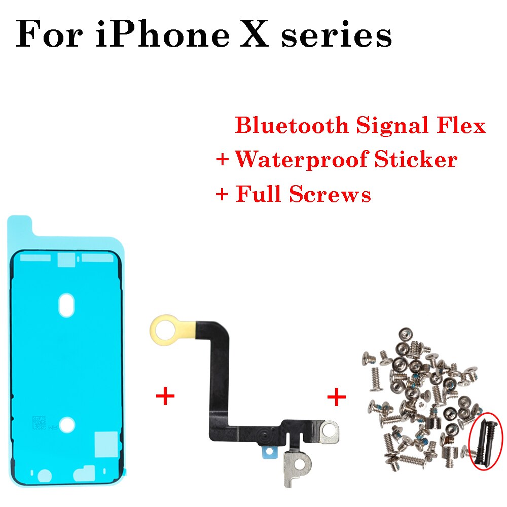 1einstellen Für iPhone X XR XS MAX NFC Kamera Clip Bluetooth + Schrauben + Wasserdichte Aufkleber Signal Antenne biegen kabel Ersatz Patrs