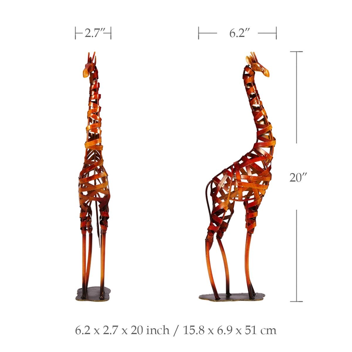 Giraffe Metalen Sculptuur Iron Gevlochten Handwerk Woninginrichting Woninginrichting Kunstwerk Woondecoratie