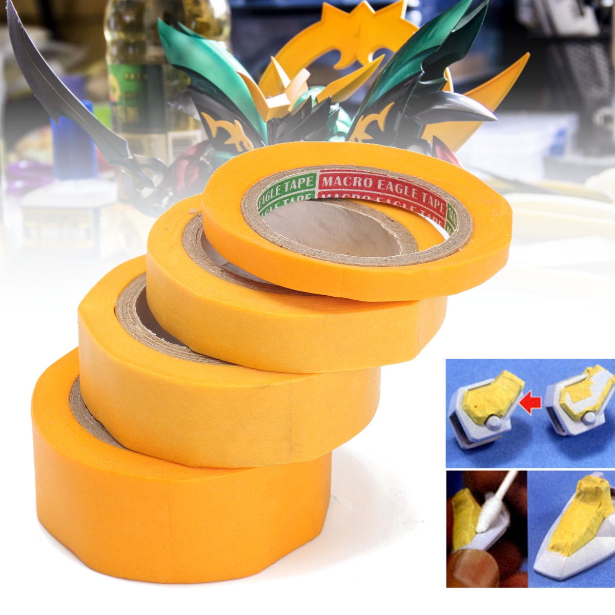 4pcs/Set DIY Modeling Tools Craft Modeler Car Model Tool Paint Masking Tapes Masking-Tape Craft Car-Sticker
