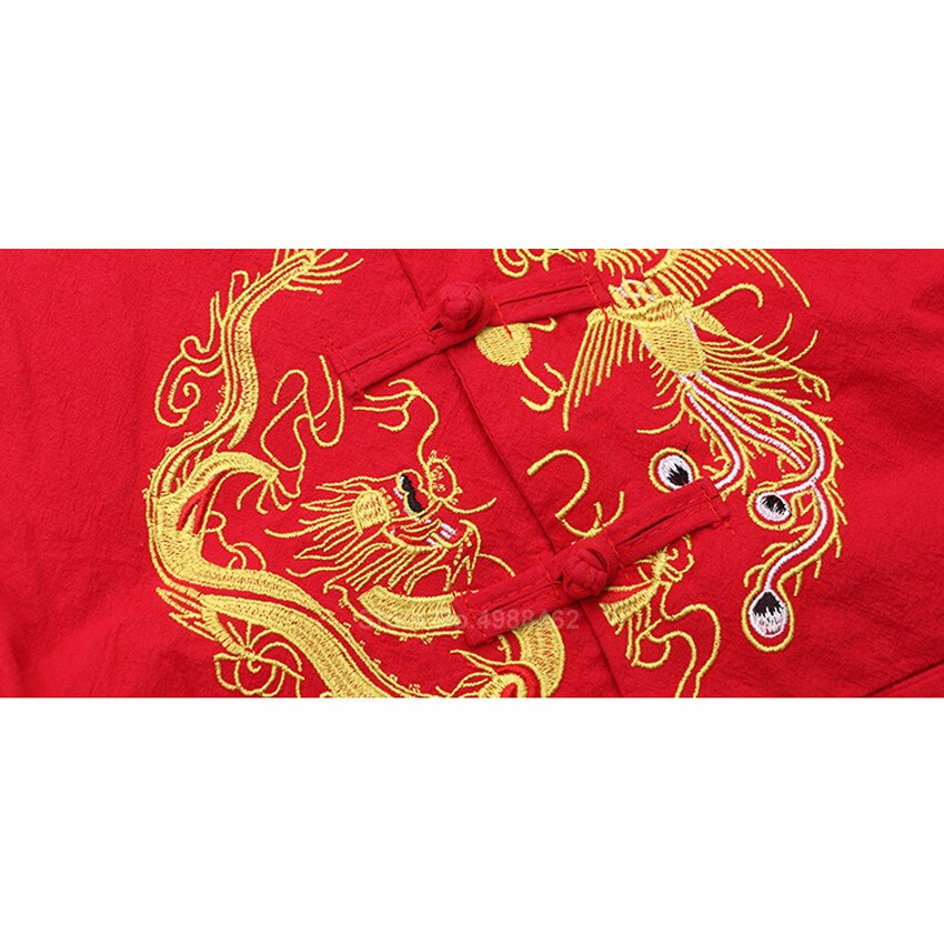 Hauts chinois pour enfants, costume Tang, Dragon Emboridey Hanfu, pour bébé fille et garçon, vêtements de nouvel an, chemise, vêtements traditionnels pour hommes, veste de fête