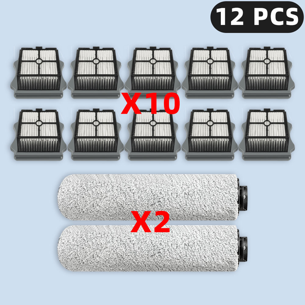 Compatible For ( Tineco Floor One S5 Steam / Tineco iFloor 5 Steam ) Spare Parts Accessories Roller Brush Hepa Filter: Dark Khaki