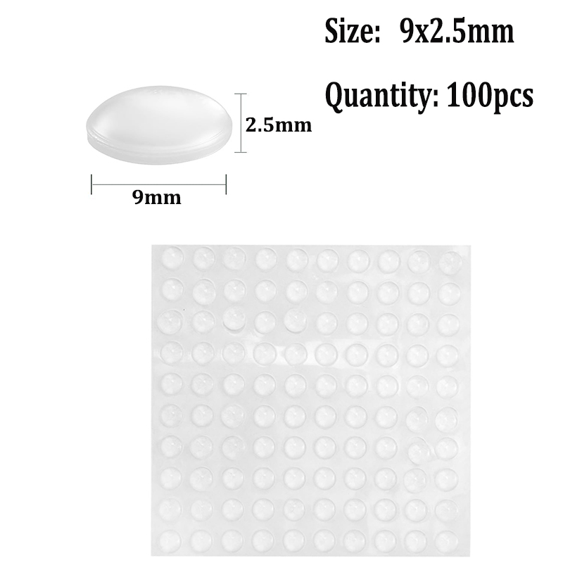 100~10PCS Door Stops Self adhesive Silicone Rubber Pads Cabinet Bumpers Rubber Damper Buffer Cushion Furniture Hardware: Red