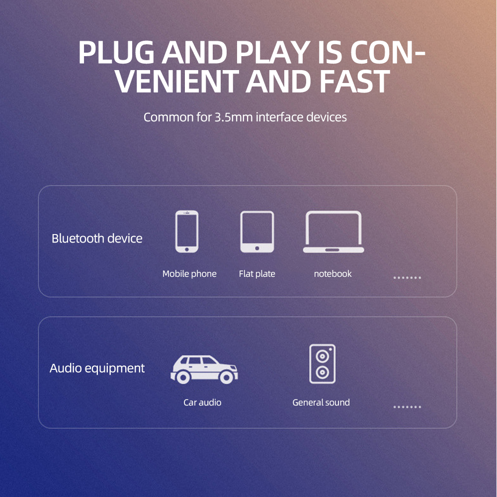 Bluetooth 5.3 Aux Adapter Wireless Car Bluetooth 5.0 Receiver USB to 3.5mm Jack Audio Music Mic Handsfree for Car Speaker
