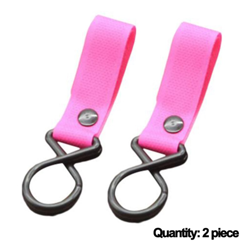 1/2/4 pcs Buggy Clip Pram Pushchair Stroller Side Hook Baby Handle Shopping Bag Plastic Bag Baby Carriage Hook Up: pink2