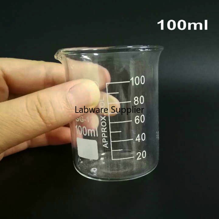 4pcsset 2550100200ml Glass Beaker For Laborato Grandado 9046