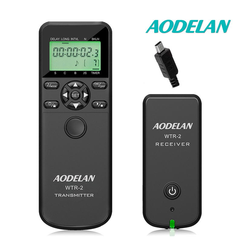 AODELAN-mando a distancia inalámbrico con temporizador, Cable disparador para cámara Canon, Nikon y Sony, C6, C8, N8, N10, S6, S8, O6, P6: WTR-2-O6