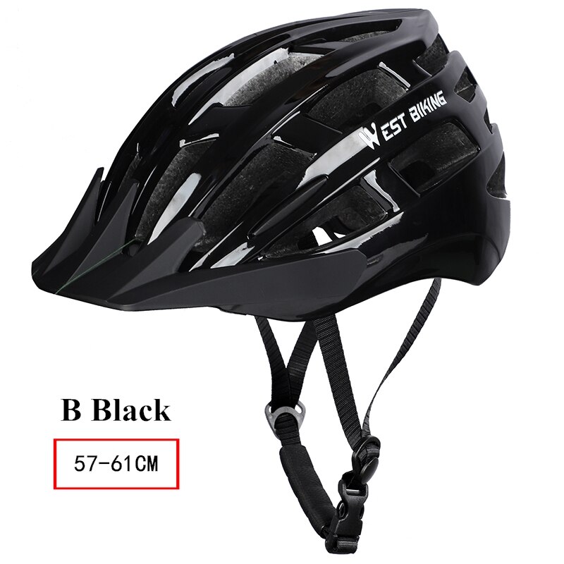 WEST BIKING Bicycle Helmet Trail XC MTB All-terrain Bike Helmet OFF-ROAD Casco Ciclismo Bicicleta Mountain Bike Cycling Helmet: B Style Black