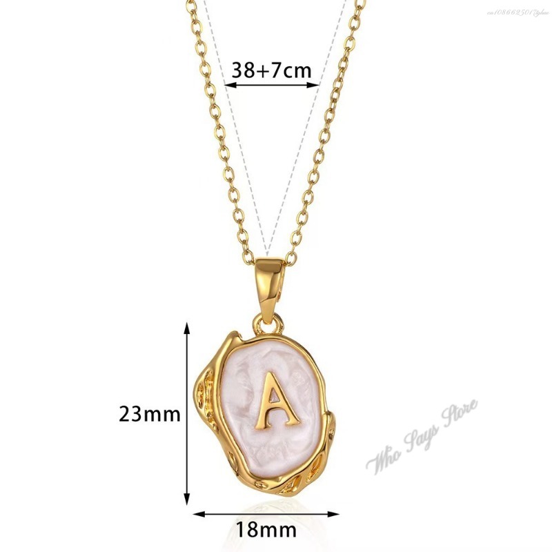 Collar con colgante de acero inoxidable chapado en oro del alfabeto de A-Z para mujer, cadena de serpiente con letra inicial, collares de clavícula, joyería para el cuello