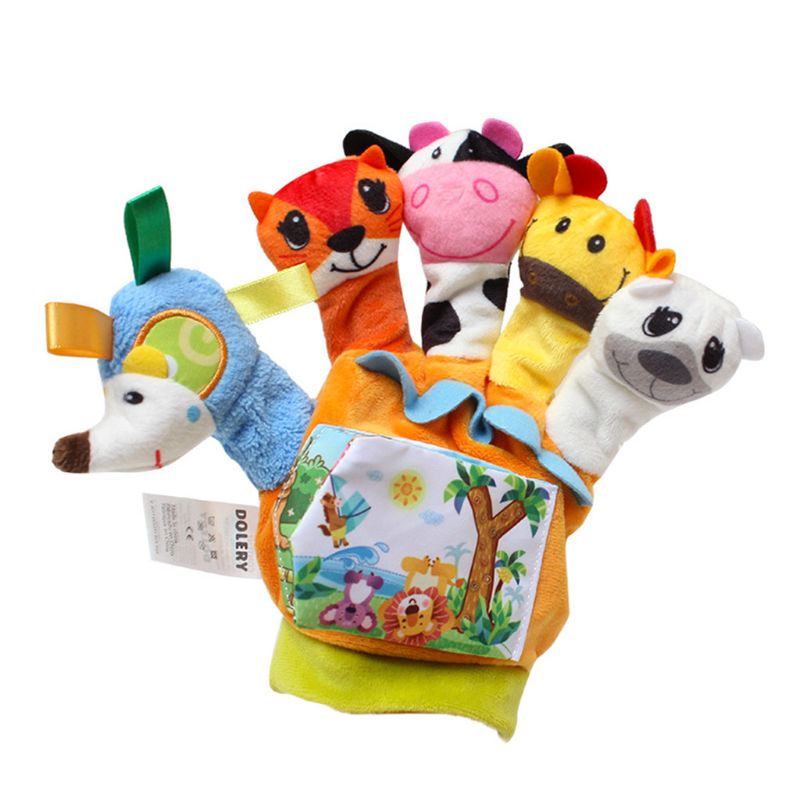 Cartoon Tier Finger Puppe Handpuppen Handschuh Plüsch Spielzeug Baby Frühe Bildung Spielzeug