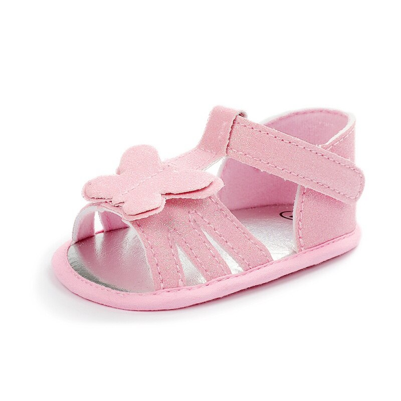 Children Summer 0-18M Newborn Infant Baby Girl Princess Floral Sandals Sneakers Toddler Soft Crib Walkers Shoes: Pink / 0-6 Months