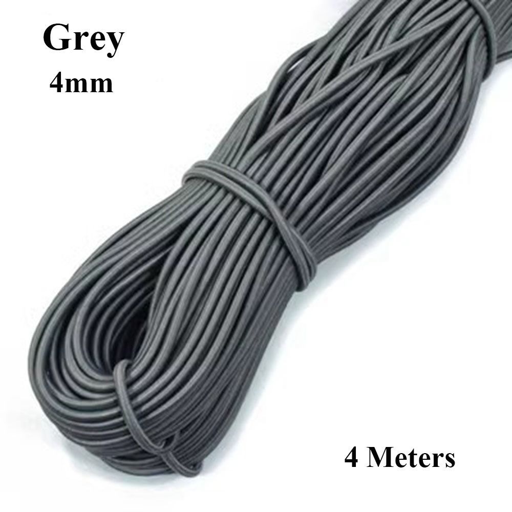 Cuerda elástica fuerte para exteriores, 3mm/4mm, 4M, 4 colores, banda de goma, costura, artesanía de ropa para accesorios de mochila DIY
