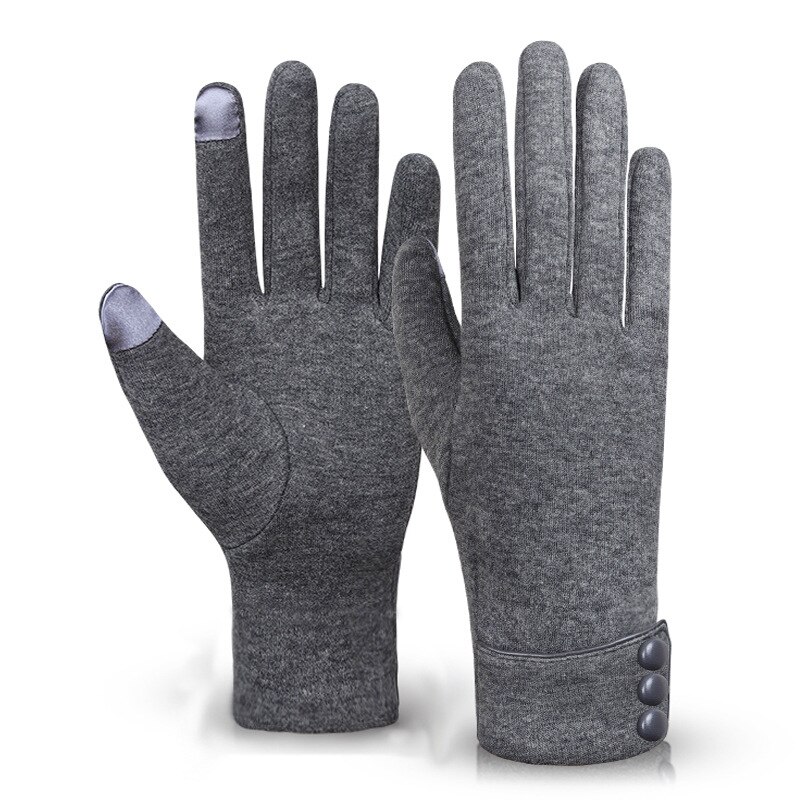 Rimiut Women Touch Screen Winter Gloves Autumn Warm Gloves Wrist Mittens Driving Ski Windproof Glove luvas guantes handschoenen: Gray