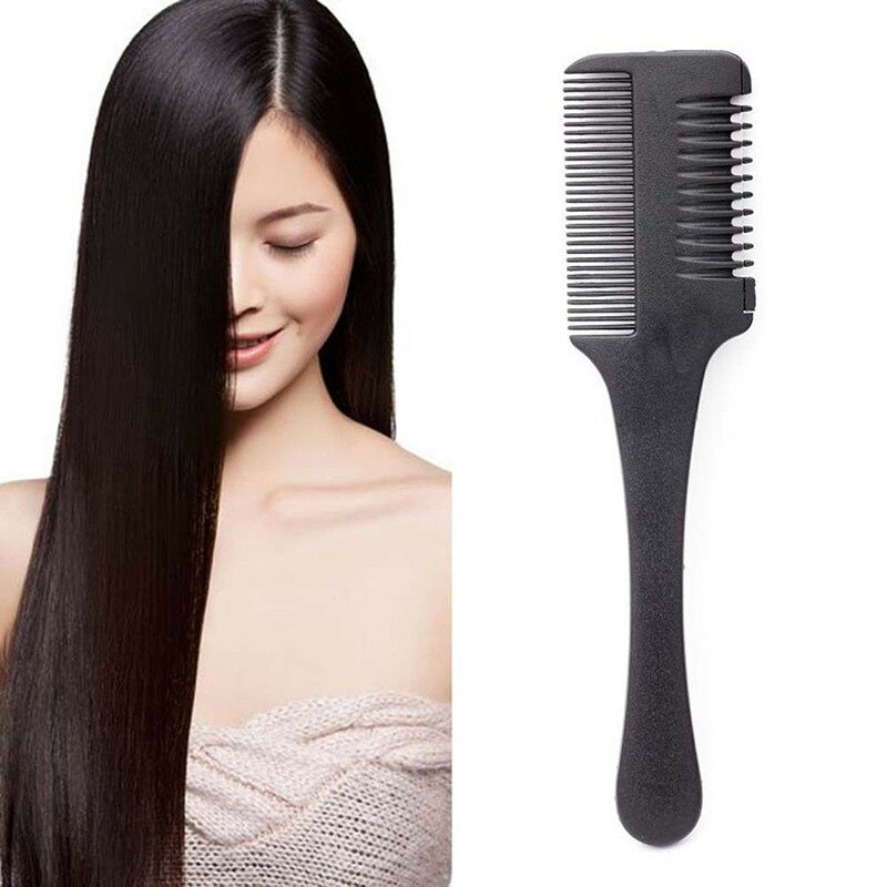 Peine para cortar el pelo, peine con cuchillo, cepillos para el pelo con cuchillas de afeitar, accesorios para peluquería