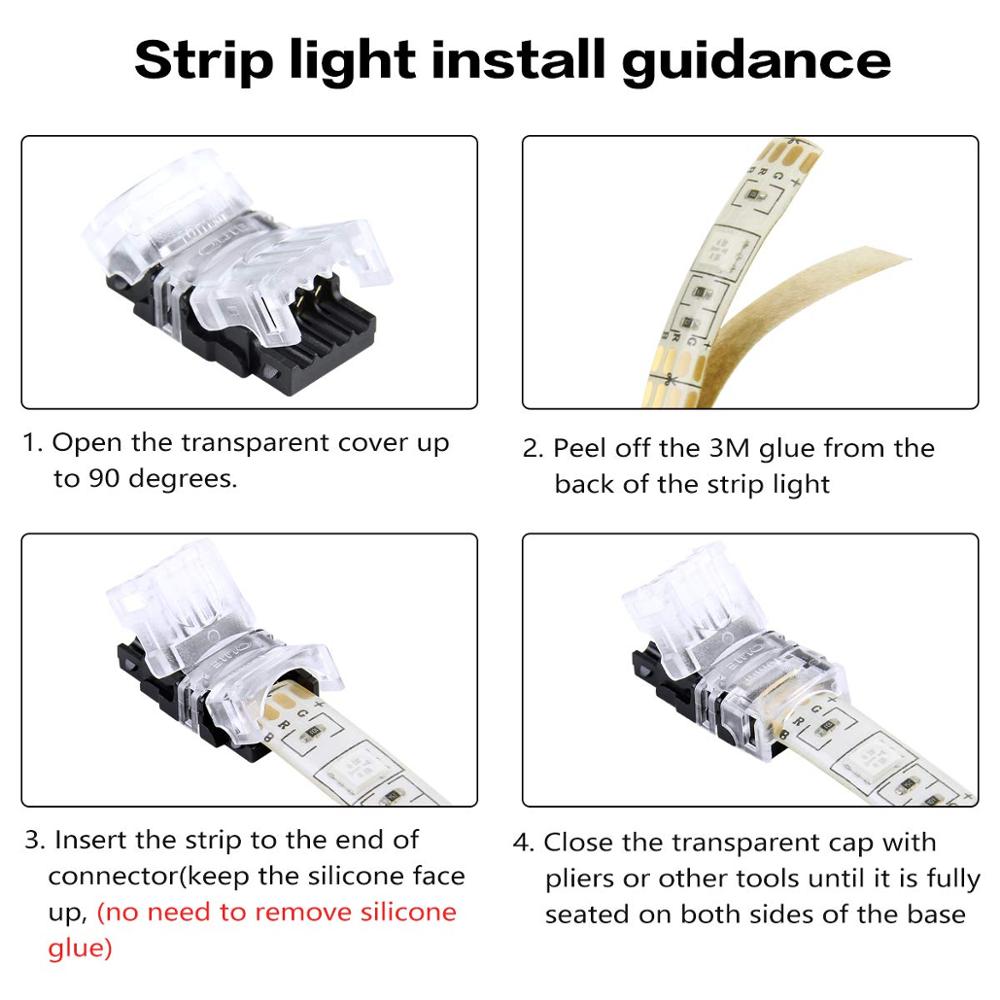 LED Strip Splitter Connector 5 Pins 1 naar 2 Y-Splitter Kabels voor 5050 3528 RGBW LED Light Strip met 6 Mannelijke 5-pins Stekkers jk615