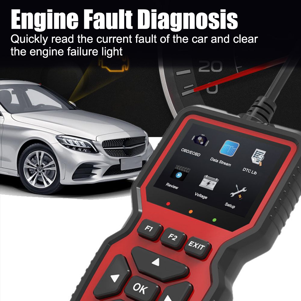 Lectura de fallos de motor, detección de voltaje de batería de datos, V519, Elm327, lector de código, instrumento de diagnóstico de fallos automotrices, escáner OBD2