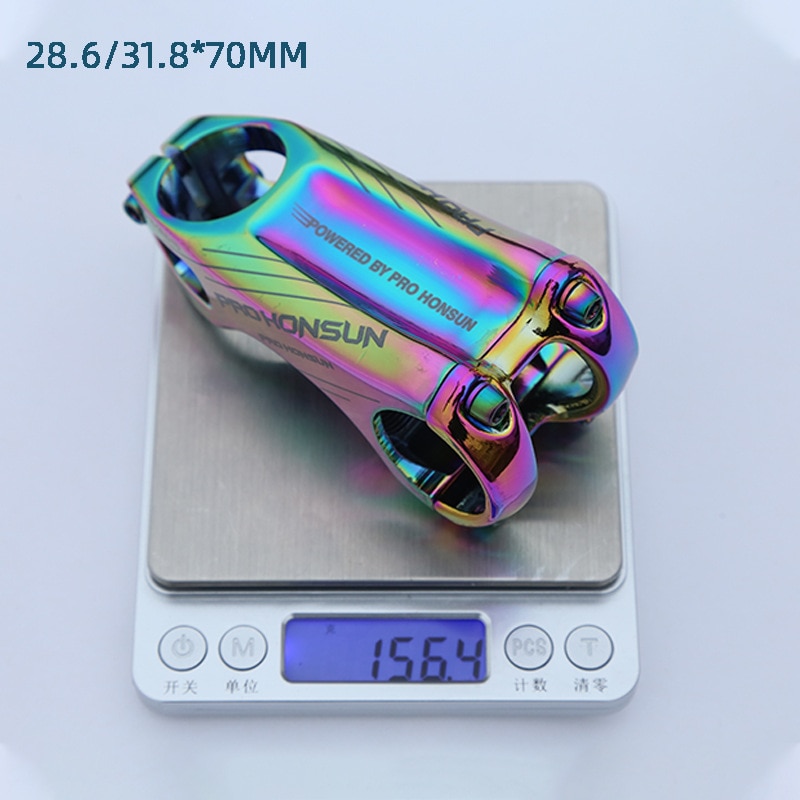 Rainbow MTB Bicycle Stem Mountain Road Bike Stem -17 Degree 70mm 90mm XC AM DH Bike Handlebar Colorful Stem Bicycle Parts