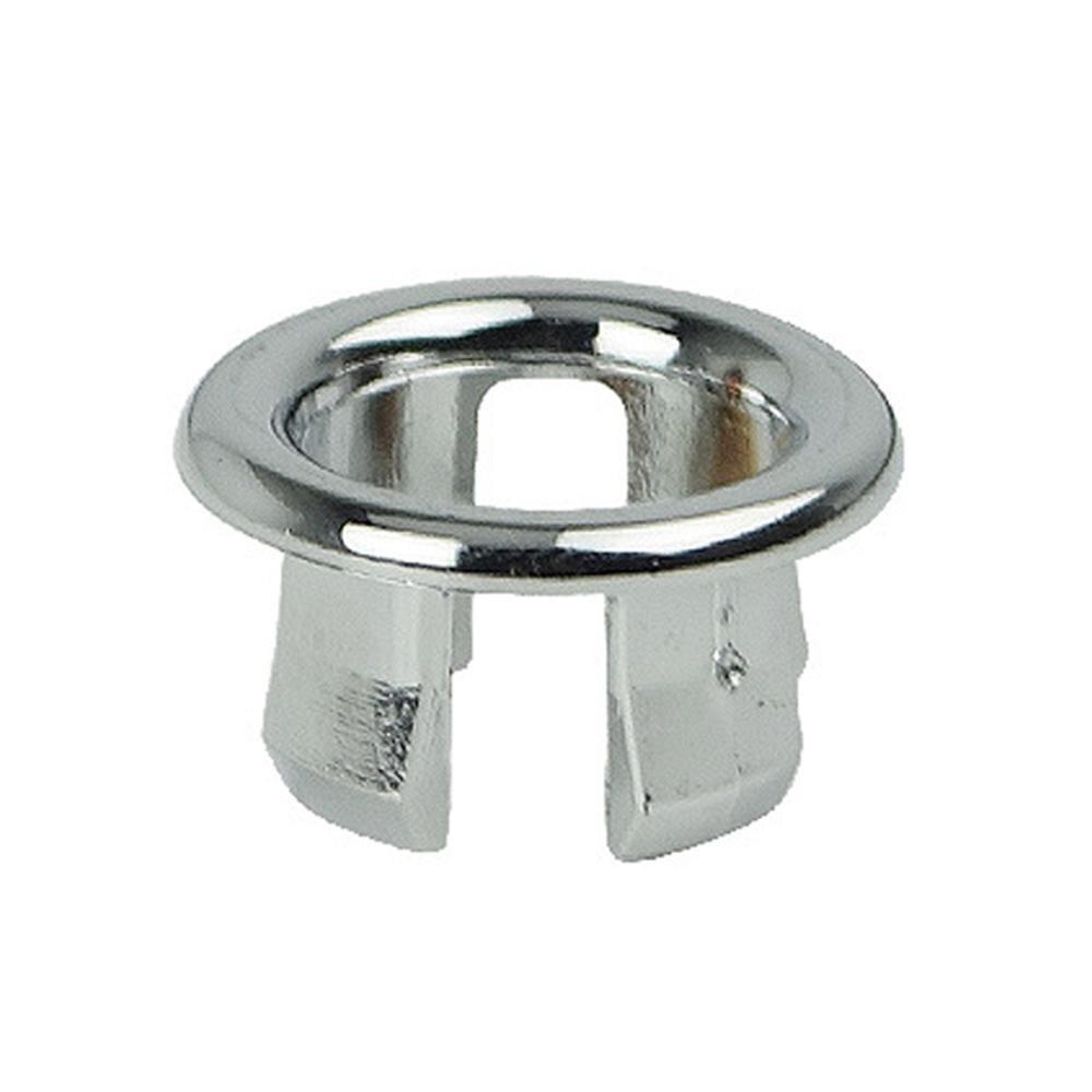 Kitchen Bathroom Basin Sink Overflow Ring Round Overflow Ring Accessories Silver Wash Basin Insert Hole Cover Cap Spare Cover: 02
