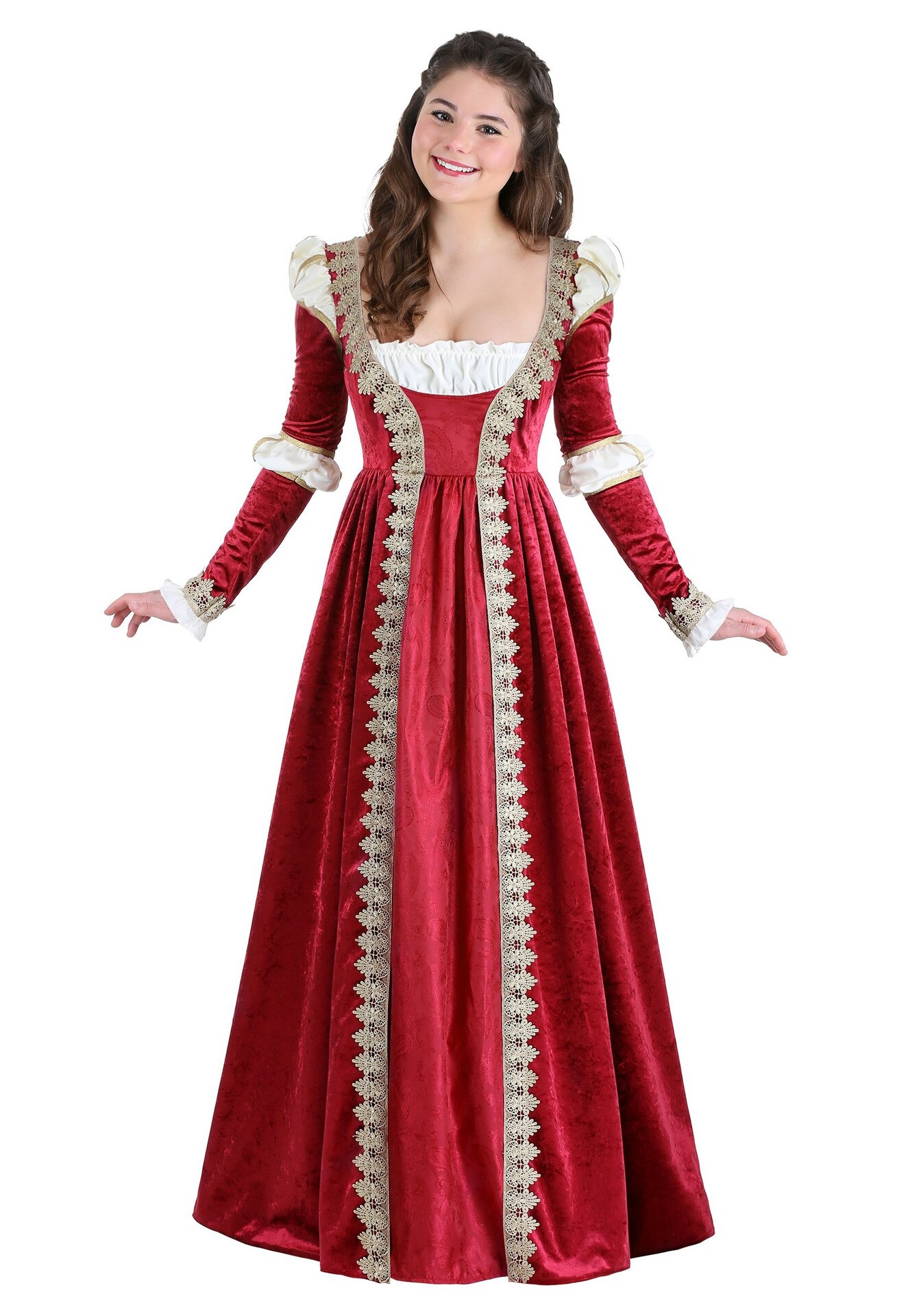 Vrouwen Middeleeuwse Kostuum Vintage Renaissance Prinses Jurk Vierkante Kraag Lace Up Paleis Koningin Vestido Middeleeuwse Avondjurk