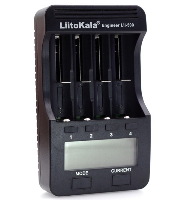 Liitokala Lii-500 400 300 402 202 100 S1 3.7 V/1.2 V AA/AAA 18650/26650/16340/14500/10440/18500 Batteria Caricatore con schermo LCD: Lii-500 Only charger