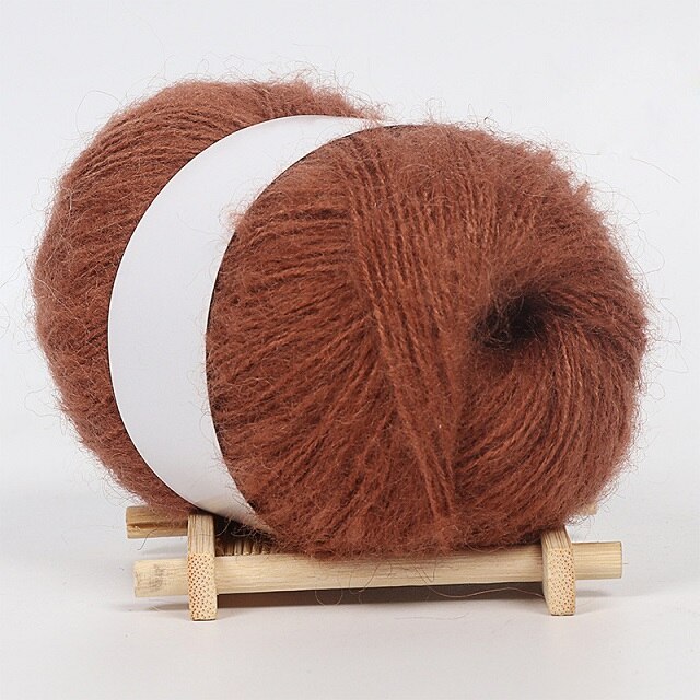 25G Zachte Dunne Mohair Garen Voor Breien Trui Fijne Pluche Wol Haak Garen Hand Geweven Garen Fiber Licht effen Kleur: 13