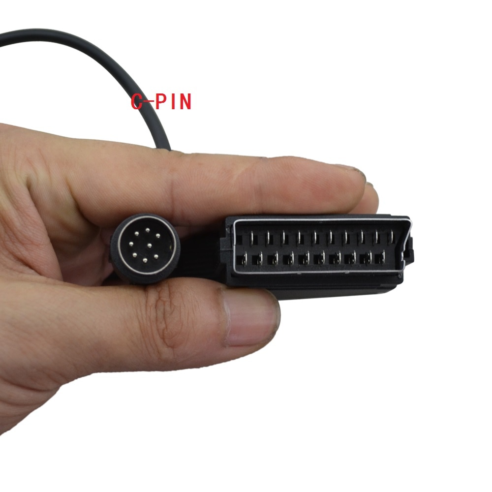 FZQWEG noir 1.8 M/6FT v-pin et c-pin péritel câble RGB AV câbles PAL pour Sega Megadrive 1 Genesis 1 système maître 1