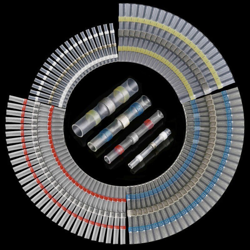 25pcs/lot Universal Waterproof Heat-Shrinkable Fast Solder Ring Terminal Block Intermediate Joint Connector Electrical Accessory