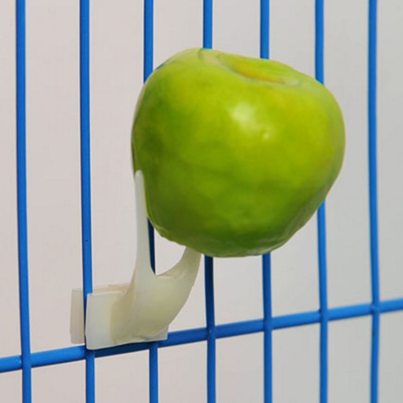 5 uds. Tenedor para pájaros, loros, fruta, periquito, artículos de animales pequeños, soporte para comida, alimentación en jaula, suministros para mascotas, alimentador de loro automático