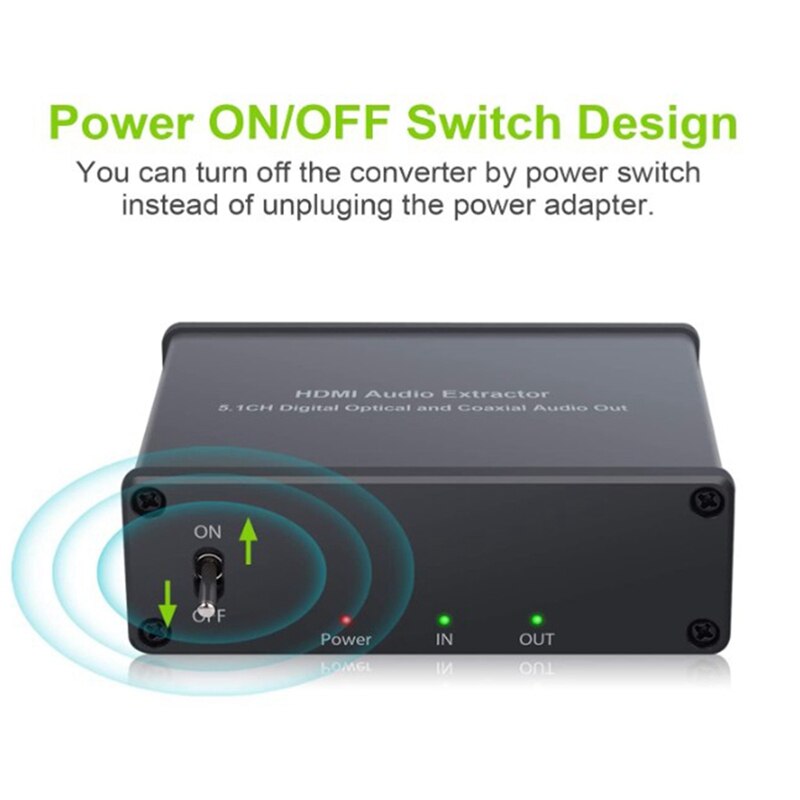 Hdmi extrator de áudio com adaptador usb hdmi switch splitter com digital óptico toslink spdif e saída de áudio coaxial