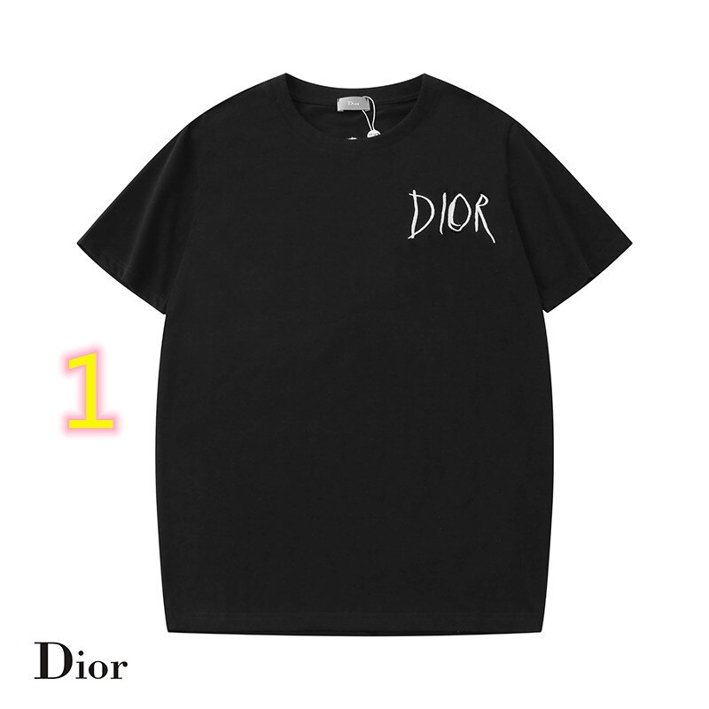 Luxury Brand Dior-Camiseta de manga corta de de lujo de Tops ropa de hombre ropa de mujer varias opciones de Color: 1 / L