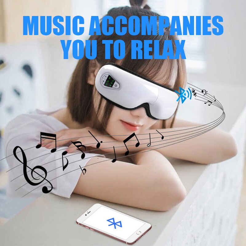 Electric Vibration Eye Massager Smart air pressure Heated Goggles Anti Wrinkles Health Care Tools Bluetooth-compatible Eye Relax
