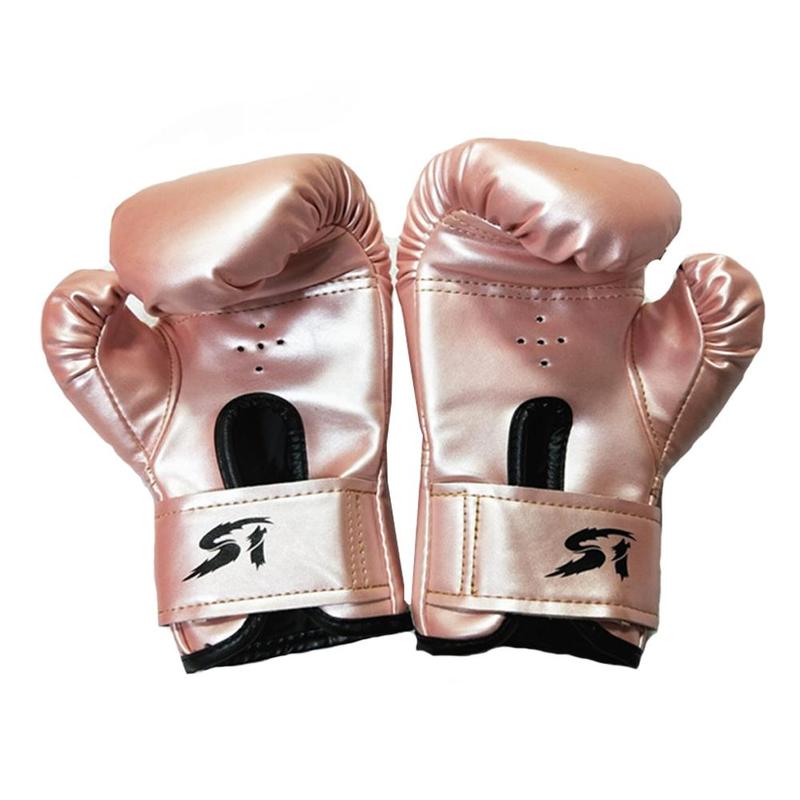 1Pair Pearlescent Solid Color Children Boxing Gloves Sanda Fight Punching Bag Gloves Sponge Foam Molding Liner Boxing Gloves