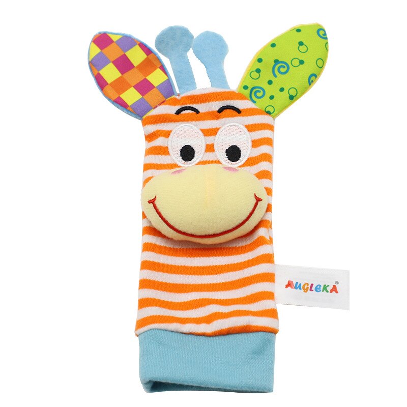 1 Pcs Leeuw Baby Rammelaar Speelgoed Tuin Bug Pols Rattle And Foot Sokken Dier Leuke Cartoon Baby Sokken Rammelaar Speelgoed: Roze
