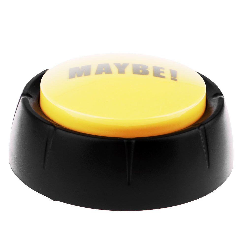 Maybe Button Sound Box Talking Effect Buttons-Yellow(MAYBE),Red(NO),Blue(SORRY),Green(YES): YELLOW