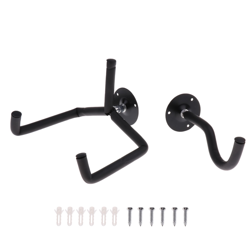 Duurzame Metalen Horizontale Muur Hanger Haak Slatwall Stand Met Spons Split Stijl Voor Gitaar Bas Banjo Accessoire