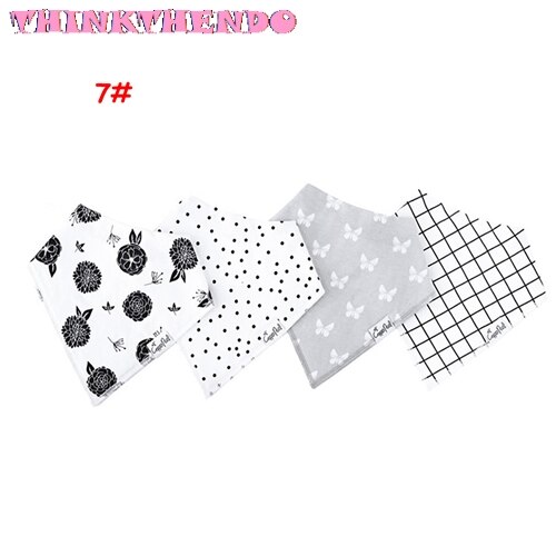 4 stuks baby slabbetjes voor jongens en meisjes, boerdoeken, waterdichte slabbetjes, bandana 's  e06f