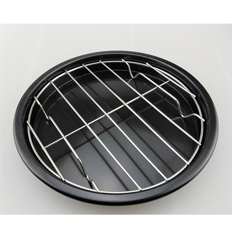 2pcs Round Barbecue Grill Stainless Steel Barbecue Stand BBQ Tools BBQ Grill Outdoor Barbecue Accessories Daily Use Without Tray