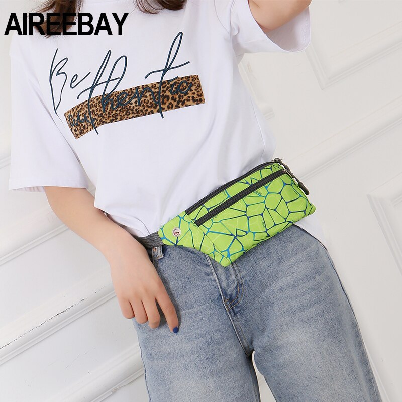 AIREEBAY Unisex WaistBag Outdoor Mode Fanny Pack Multifunctionele Anti-diefstal Rits Tassen voor Vrouwen Sport Running Tassen