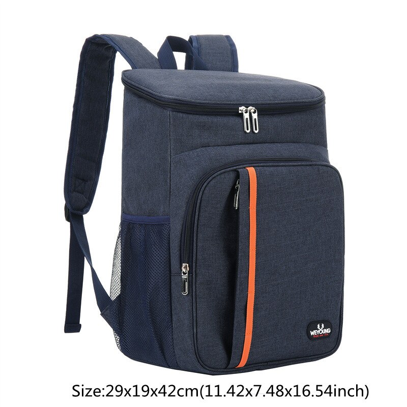 Sac à dos isotherme pour pique-nique, de nourriture, glacière, pour déjeuner, Camping, réfrigérateur, accessoires, fournitures: A Navy