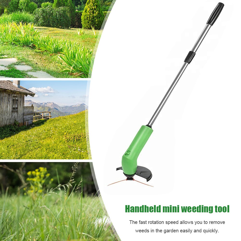 Electric Grass Trimmer Portable Handheld Garden String Cutter Mini Lawn Mower Portable Garden Trimmer Garden Electric Tools