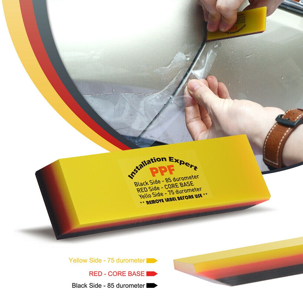Foshio 2/5Pcs Zachte Ppf Wrapping Squeegee Carbon Vinyl Wrap Auto Film Plakken Tool 2in1 Schraper Venster verven Auto Cleaning