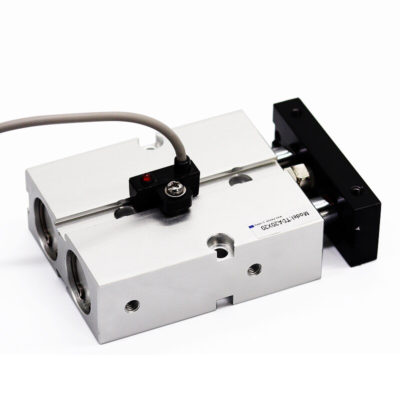 Tn10 tda 10 dubbelwerkende pneumatische luchtcilinder boring 20mm dubbele stangcilinder  tn10-20 tn10-30 tn10-40 tn10-50 tn10-100 tn10-300