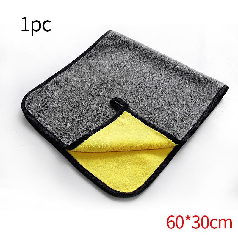 Auto Wassen Schone Handdoek Double Side Reiniging Handdoek Zachte Doek Detaillering Microfiber Pluche Wassen Drogen Handdoek voor Auto Accessoires: 60X30cm