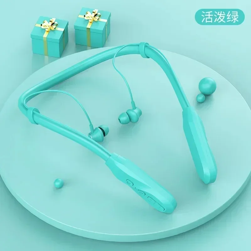Sport Bluetooth Kopfhörer Universal Dual Ohrhörer Drahtlose I35 Kopfhörer - Bluetooth-kompatibel Neckband Kopfhörer: green