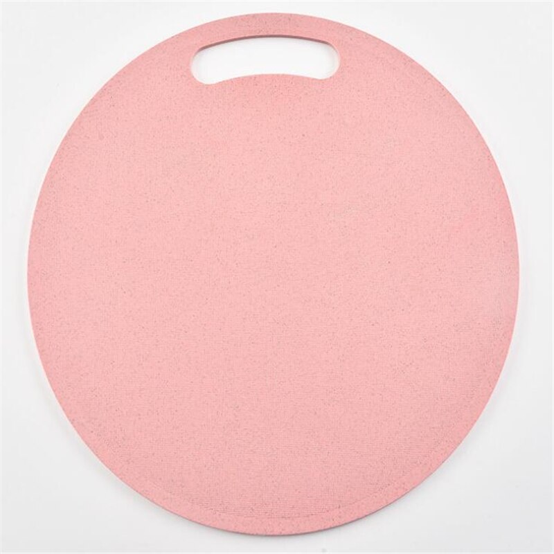 Tarwe Stro Ronde Hakblokken Keuken Board Fruit Groente Snijplank Antibacteriële Antislip Snijplanken Keuken Tool: Pink