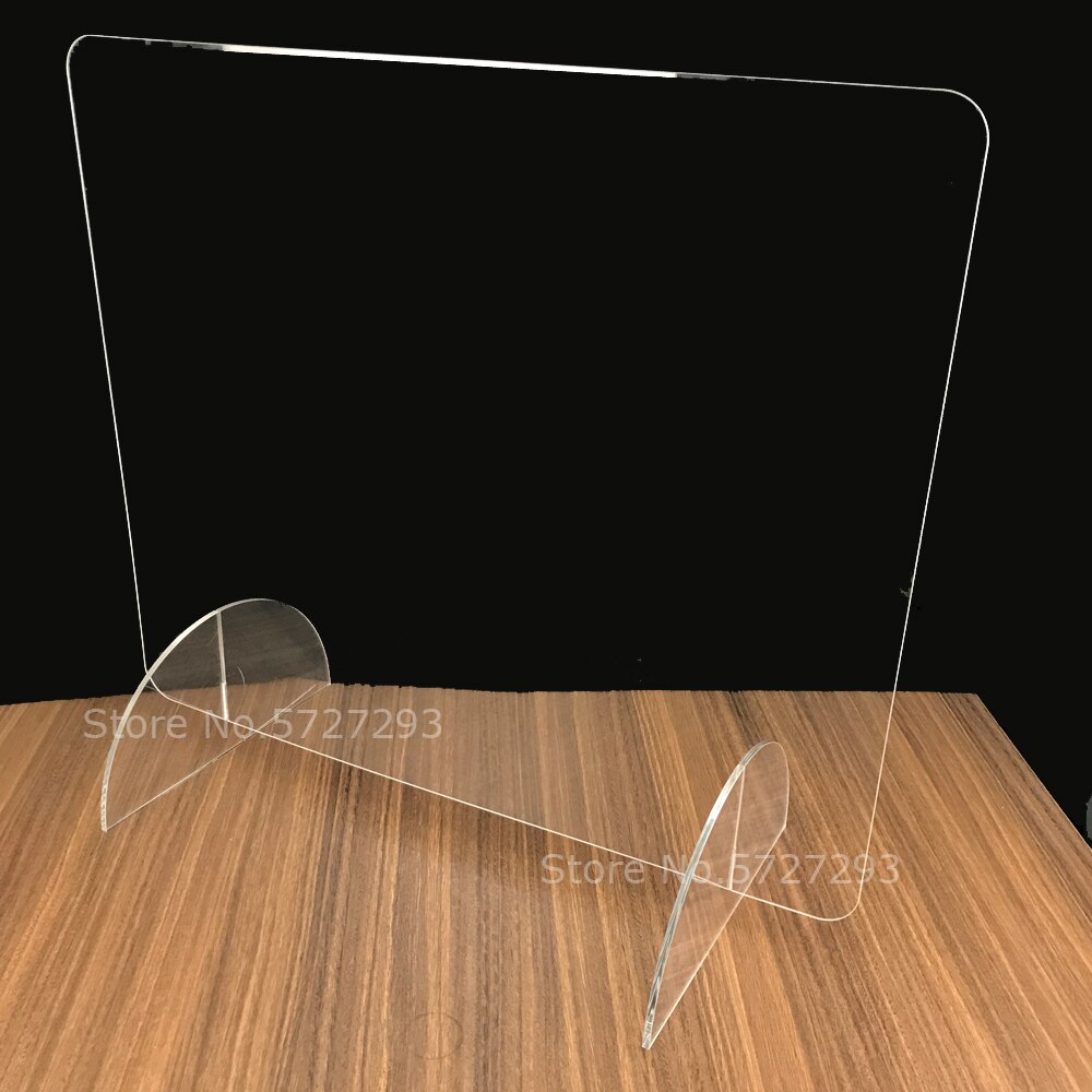 50x40cm Transparent Plexiglass Sneeze Guard Sheet Protection Safety Counter Top For Back School Counter Reception Desk