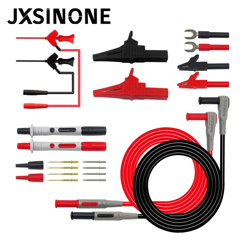 Jxsinone P1300 Serie Vervangbare Multimeter Probe Probes Test Haak & Test Lead Kit 4Mm Banana Plug Alligator Clip Automotive tool: P1300D